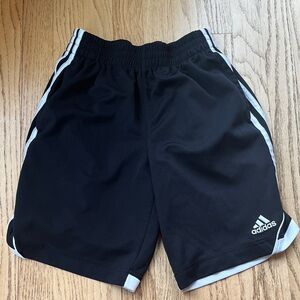 Adidas Black Shorts with White Accents